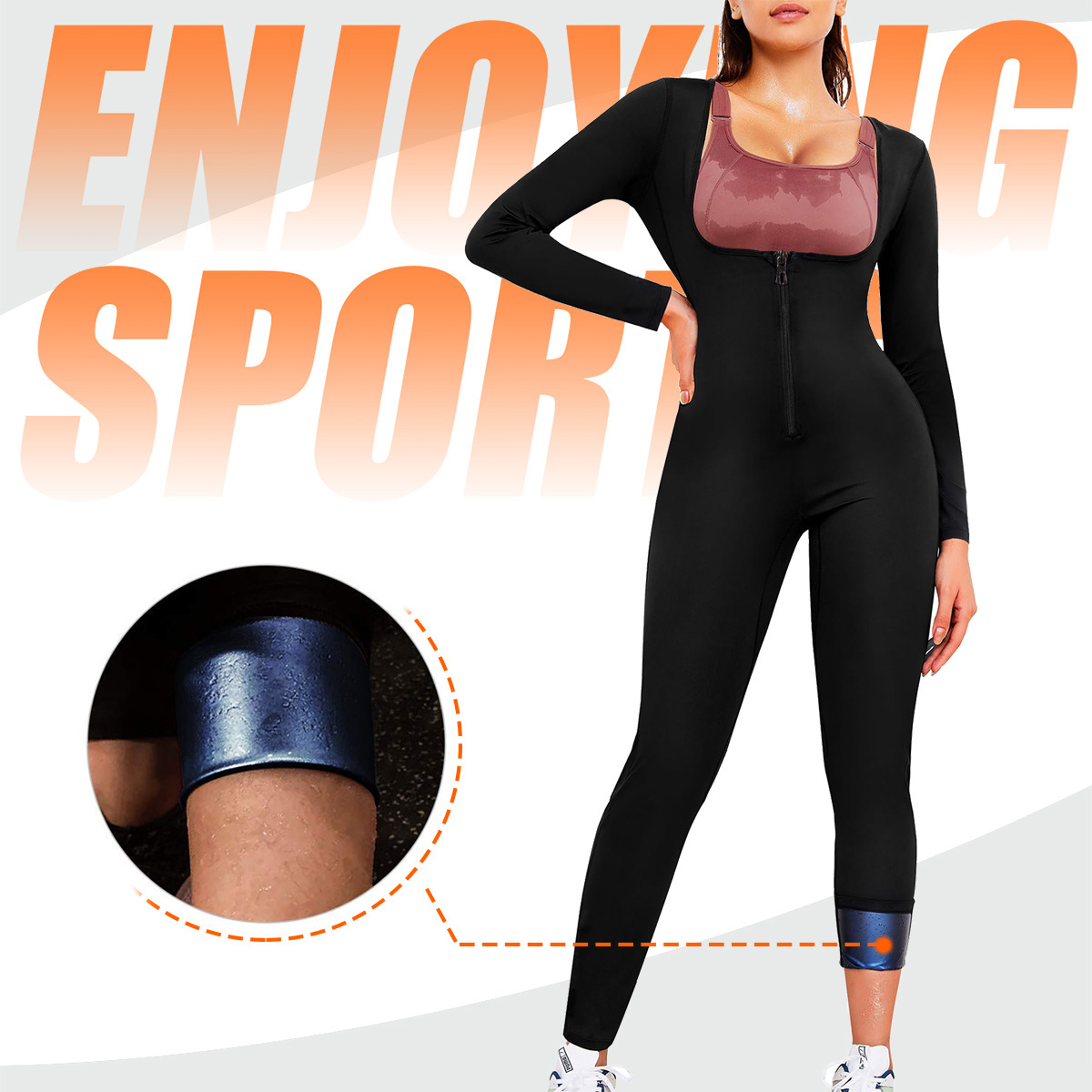 Waist Trainer Women - Women's Long Sleeved Pants Jumpsuit 6