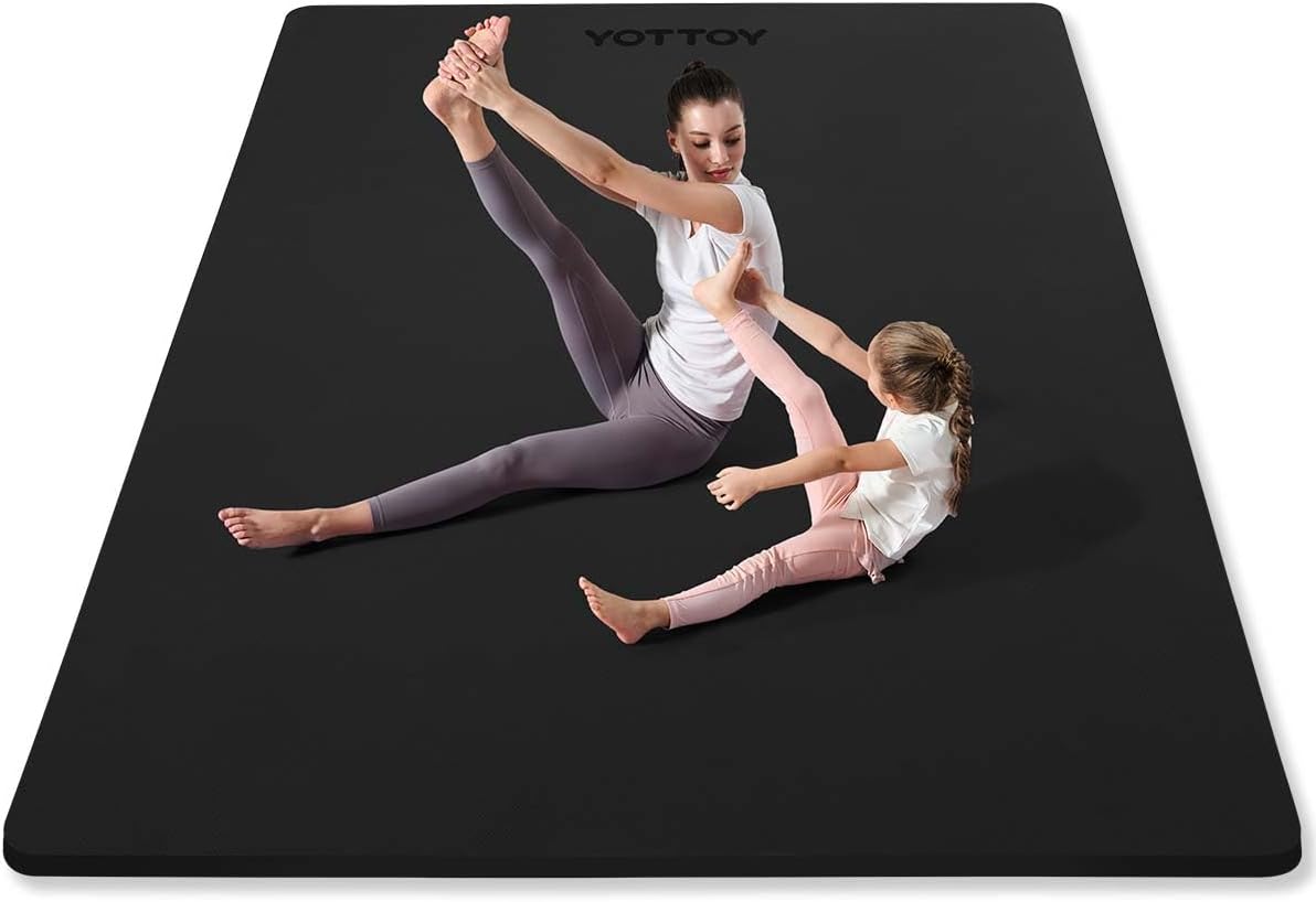 Yoga Fitness Images - Large Yoga Mat 75x52x1/2in, Extra Wide
