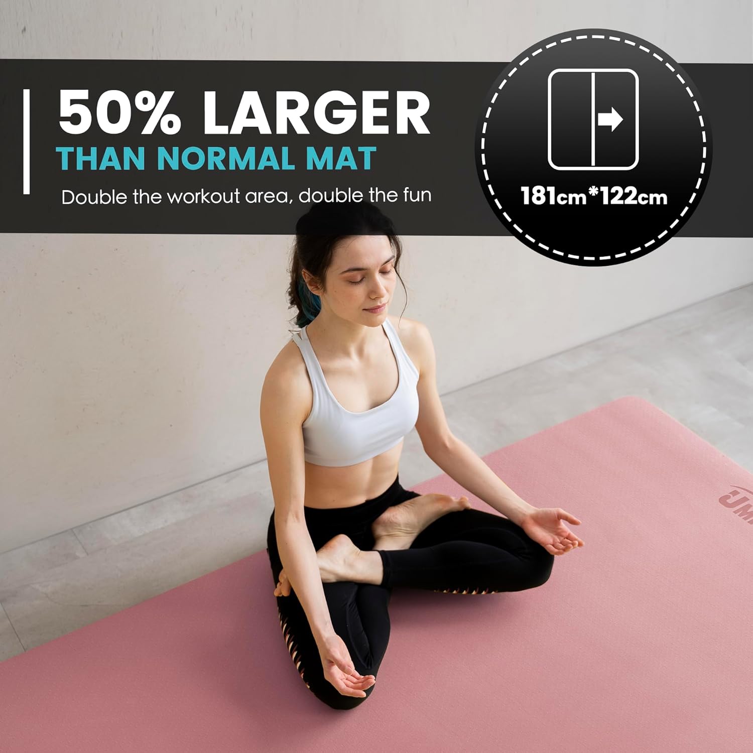 Large Yoga Mat 1/4 & 2/5 Inch  - Yoga Fitness Images avaliação e preço
