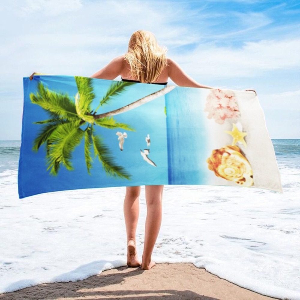 Starfish Printing Bath Towel 2 - Yoga And Fitness Mat avaliação e preço