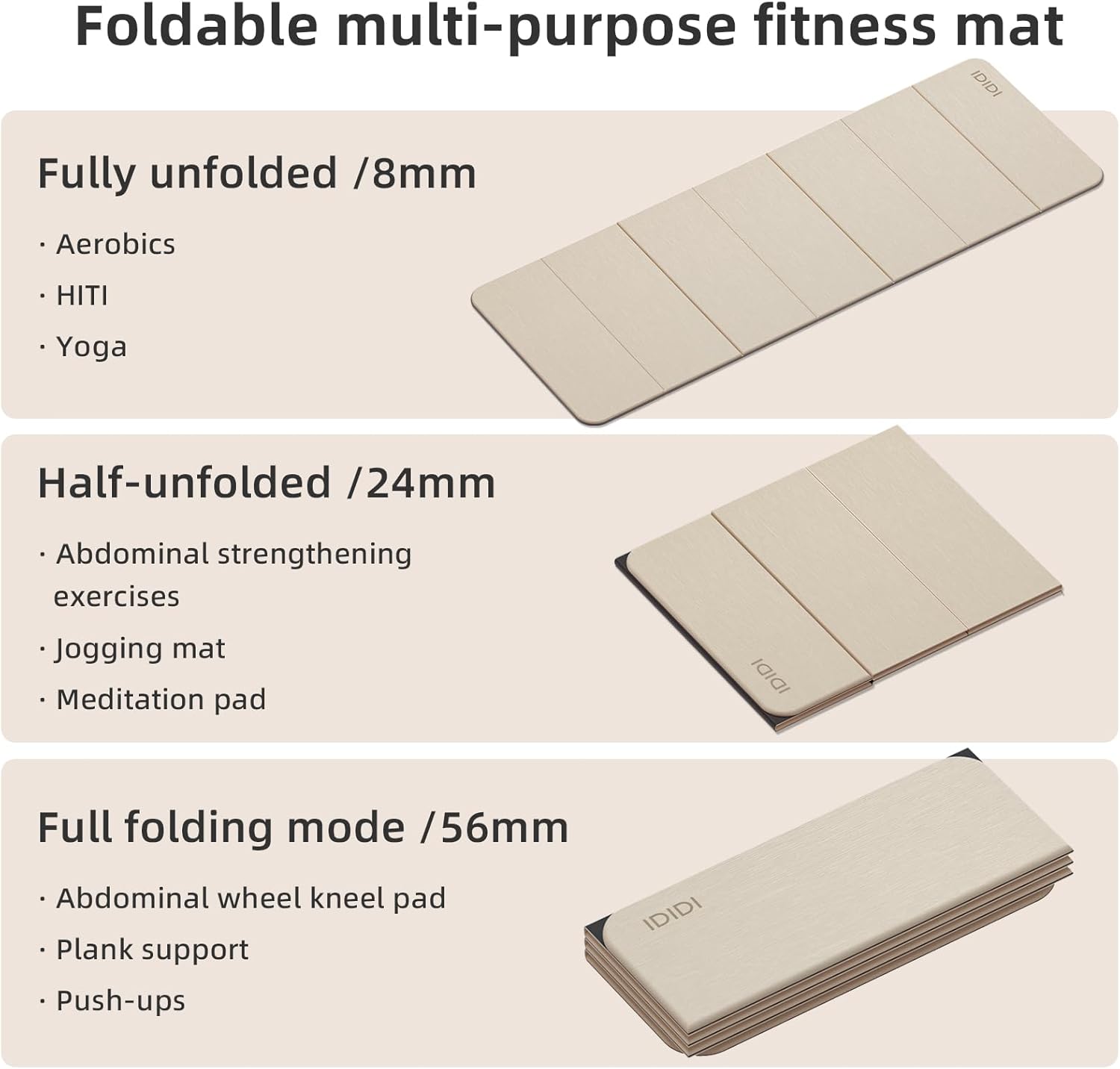 Foldable Yoga Mat Extra Thick  - Yoga Fitness Images avaliação e preço