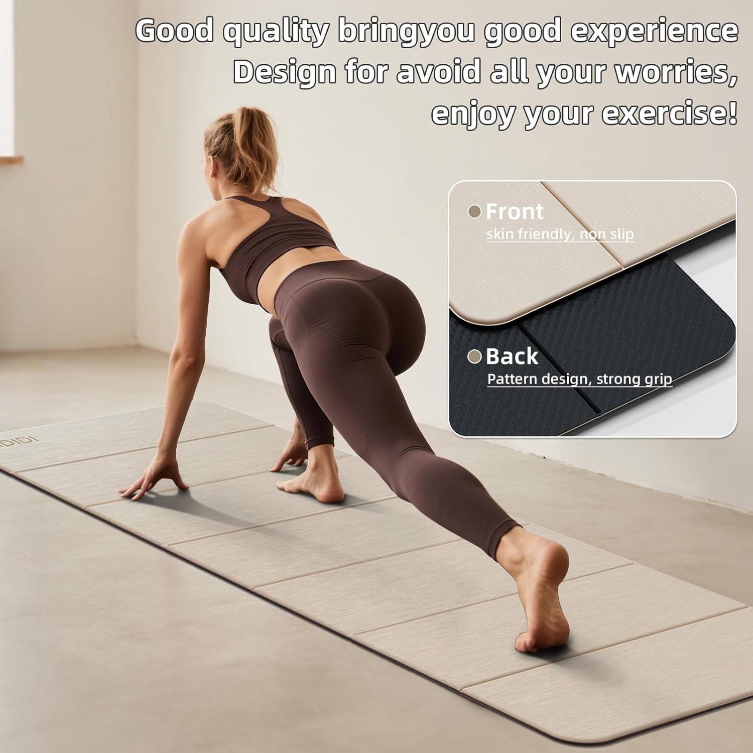 Foldable Yoga Mat Extra Thick  - Yoga Fitness Images avaliação e preço
