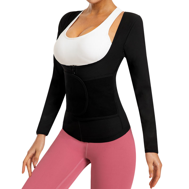 Sauna Shirt for Women Long Sle - Waist Trainer Women avaliação e preço
