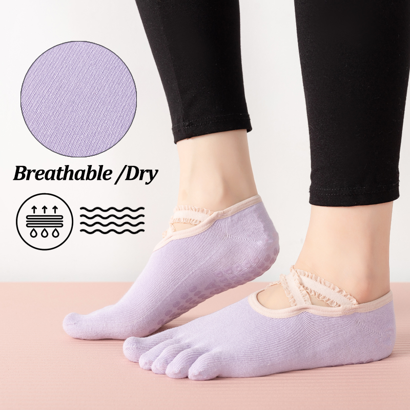Ladies Non-Slip Pilates Socks  - Yoga Fitness Studio avaliação e preço