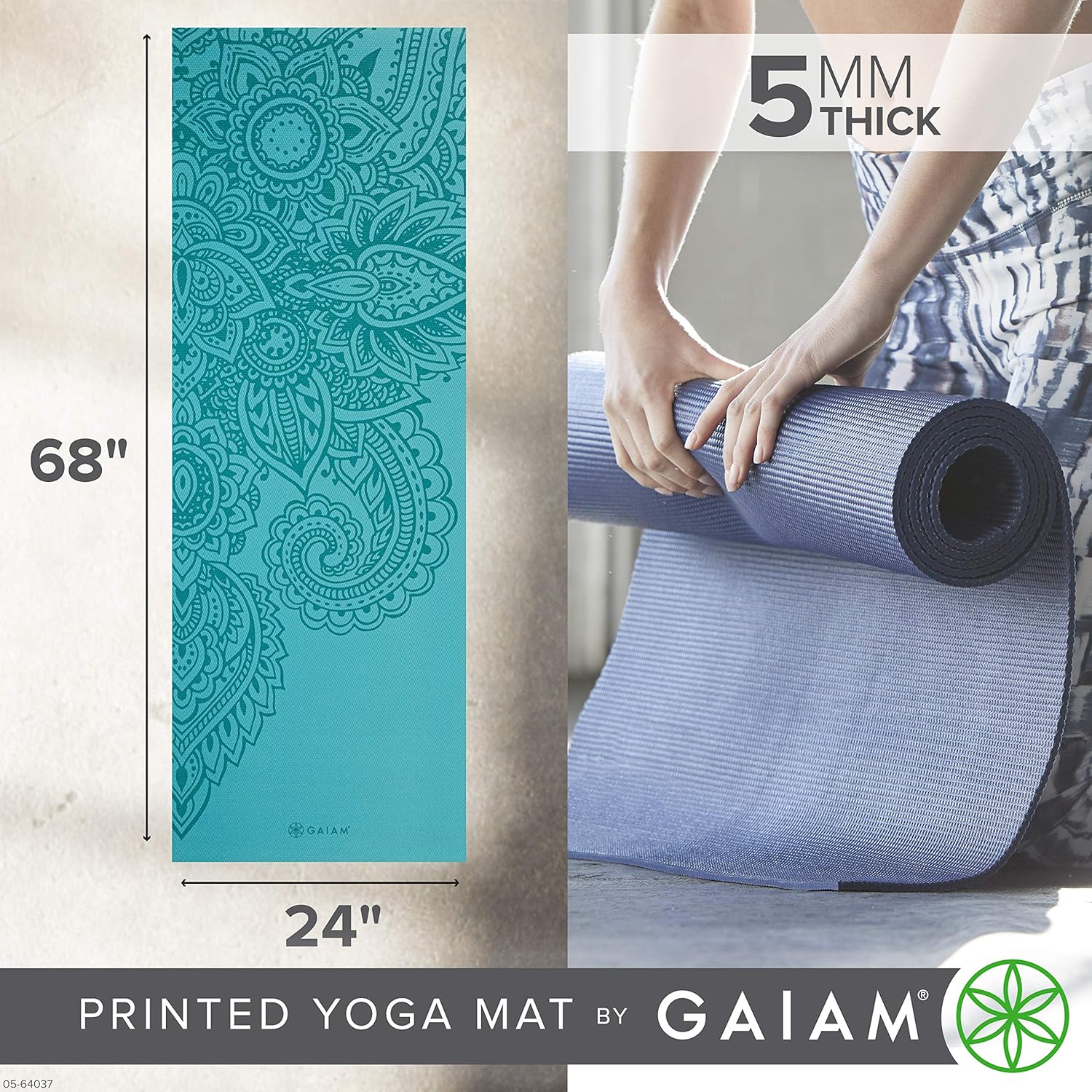Yoga Mat Premium 5mm Thick Non - Yoga Fitness Images avaliação e preço