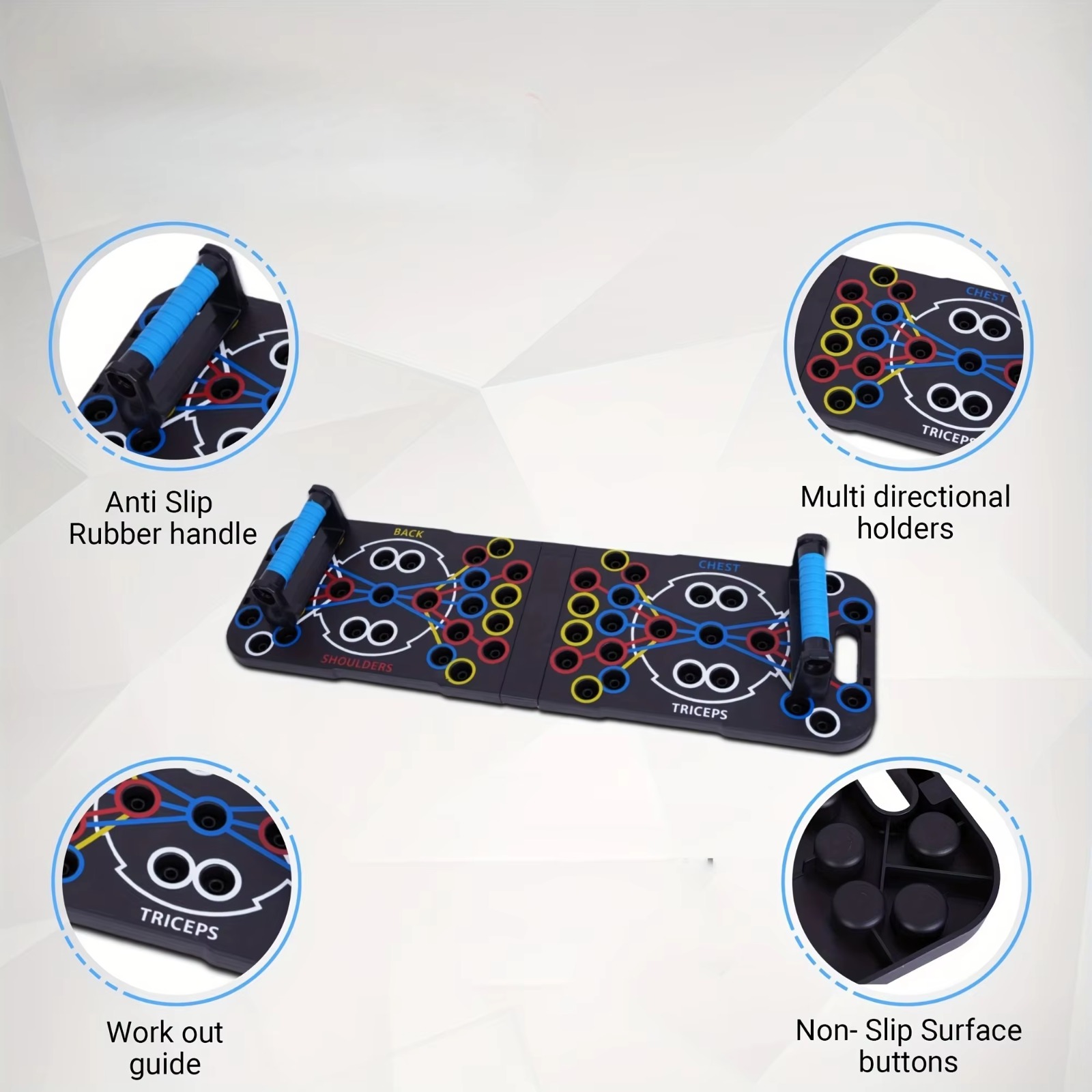 Foldable Push-Up Board w/ Colo - Push Up Board avaliação e preço