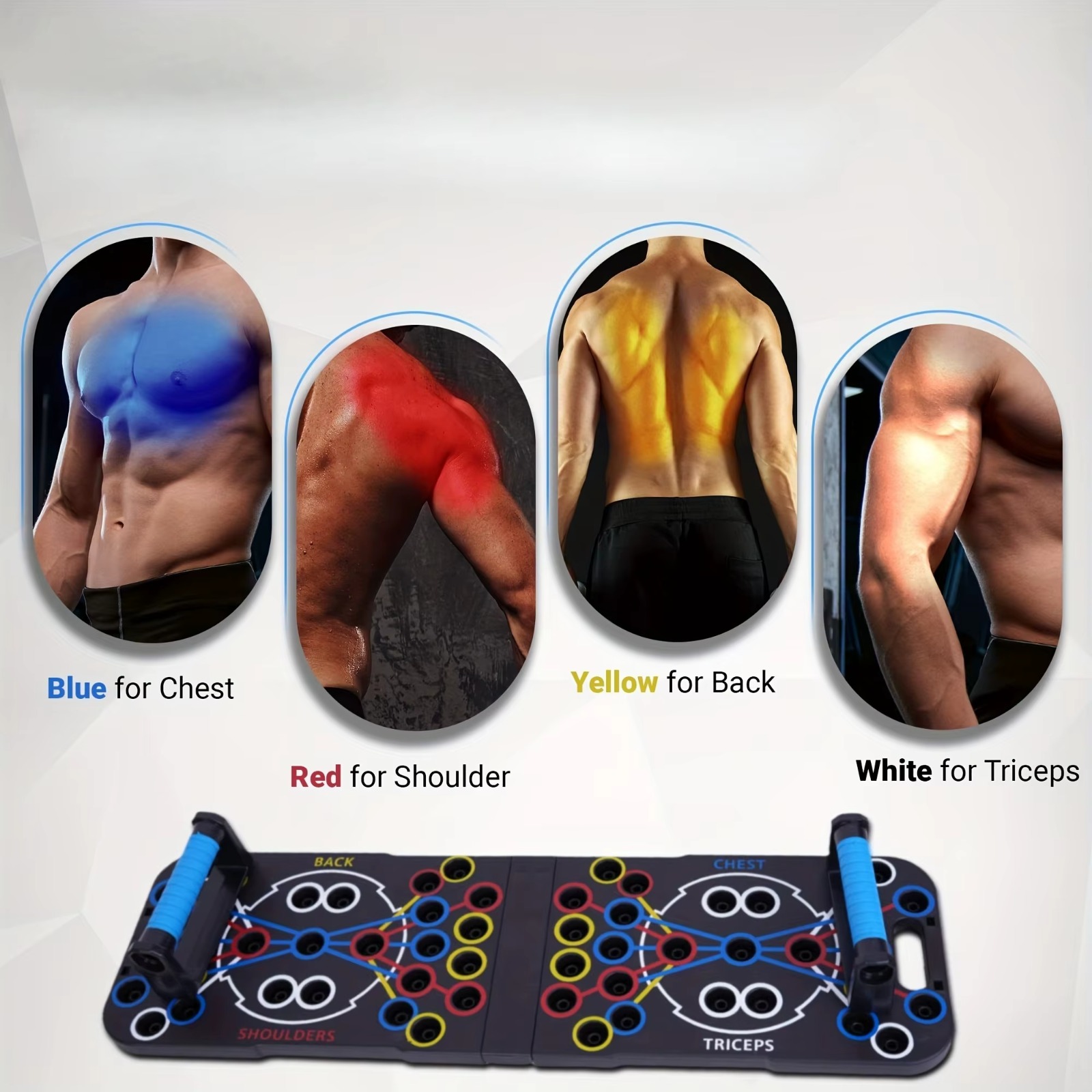 Foldable Push-Up Board w/ Colo - Push Up Board avaliação e preço