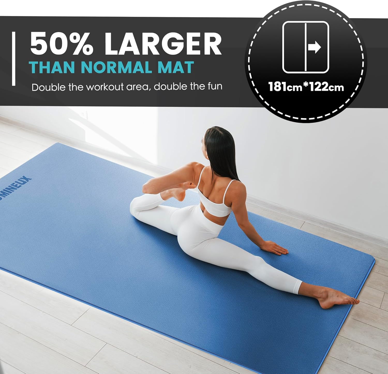 Large Yoga Mat 1/4 & 2/5 Inch  - Yoga Fitness Images avaliação e preço