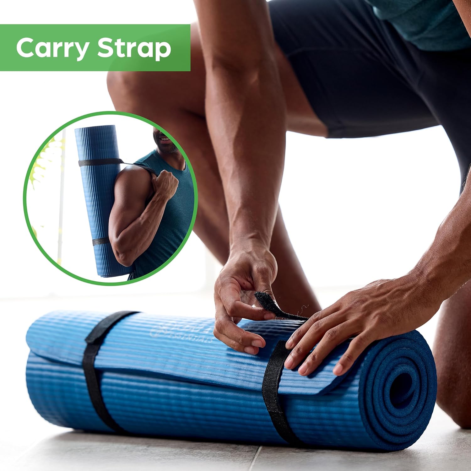 Extra Thick Yoga Mat 10mm for  - Yoga Fitness Images avaliação e preço