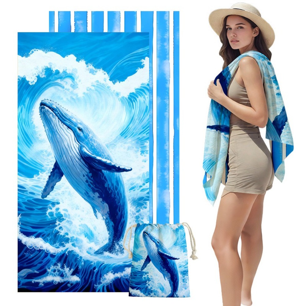 Fish Tail Print Beach Towels a - Yoga And Fitness Mat avaliação e preço