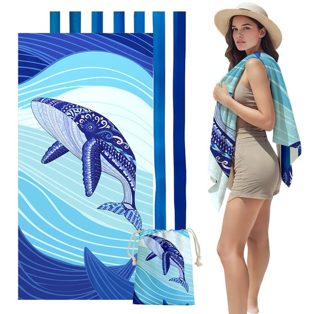Fish Tail Print Beach Towels a - Yoga And Fitness Mat avaliação e preço