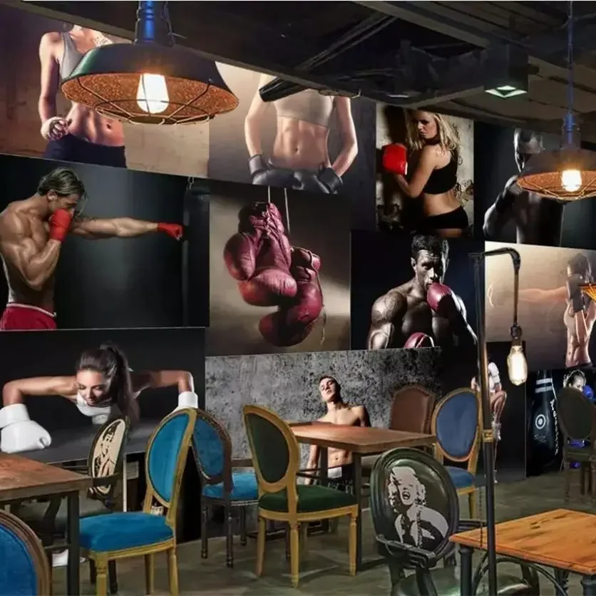 Custom wallpaper 3d retro bric - Yoga Fitness Images avaliação e preço