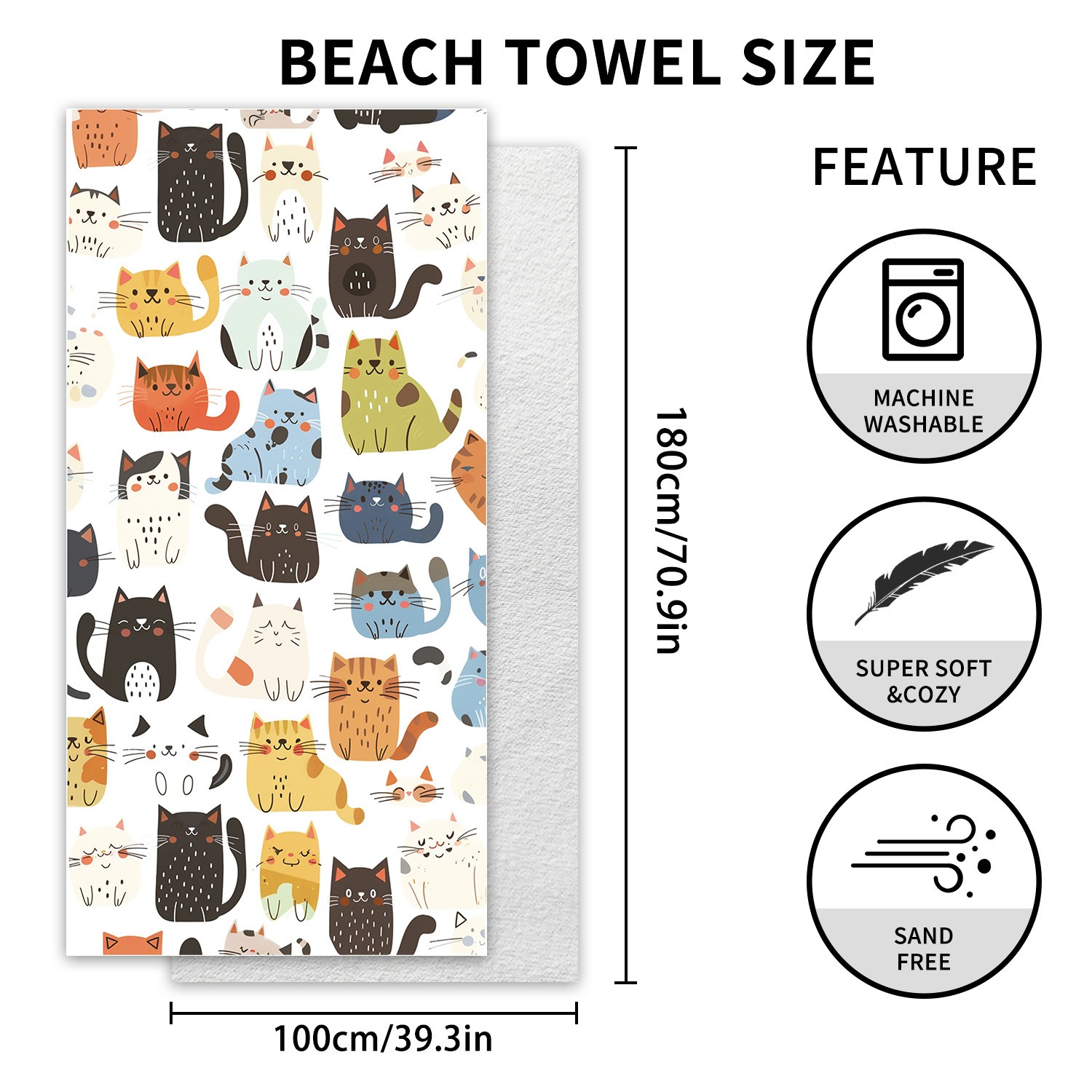 1PC Large Size Beach Blanket M - Yoga And Fitness Mat avaliação e preço