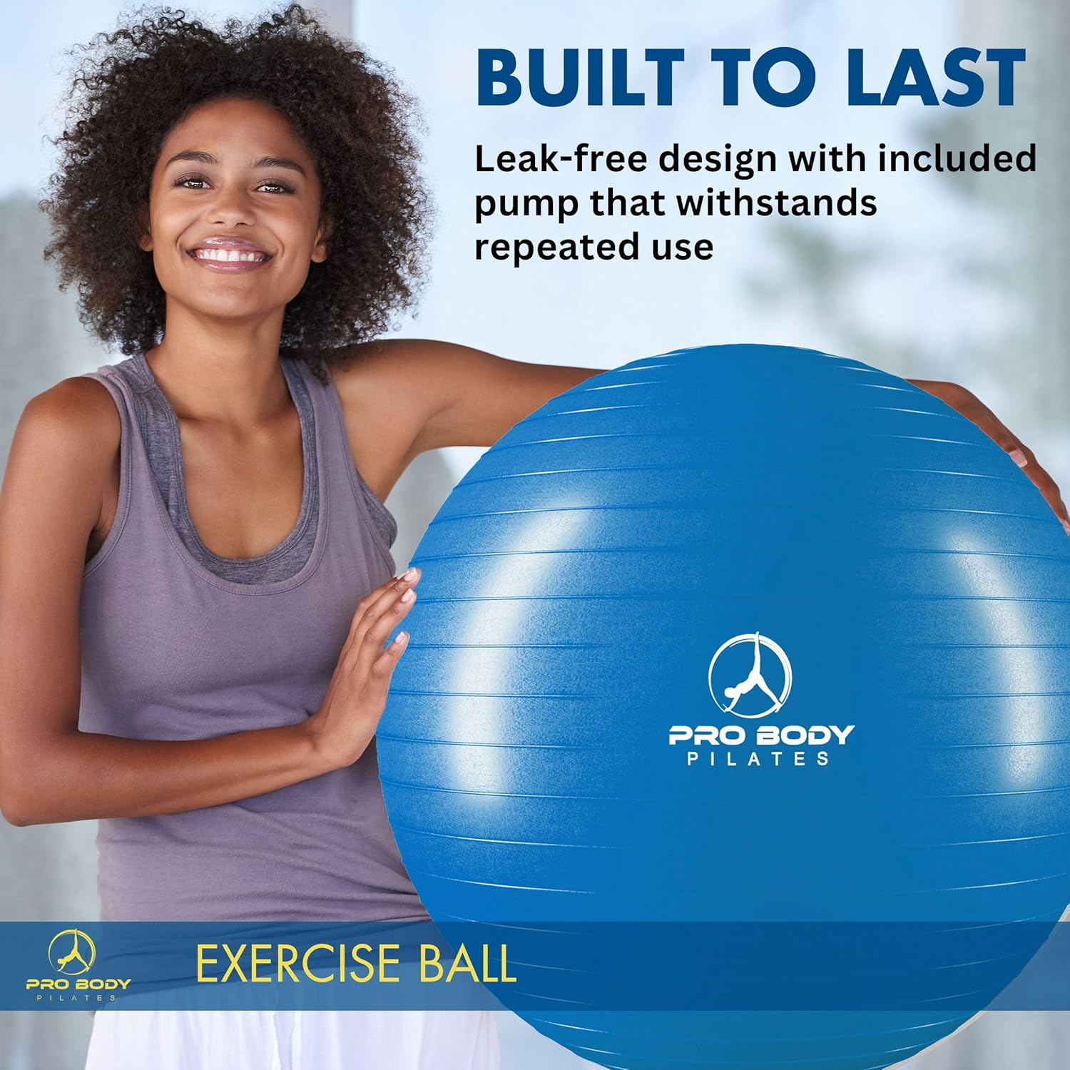 ProBody Pilates Exercise Ball, - Yoga Fitness Images avaliação e preço