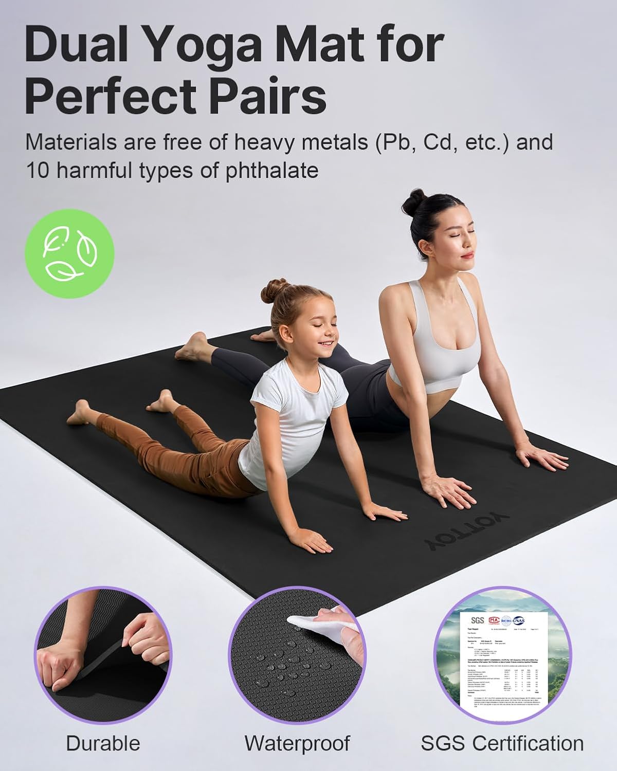 Large Yoga Mat 75x52x1/2in, Ex - Yoga Fitness Images avaliação e preço