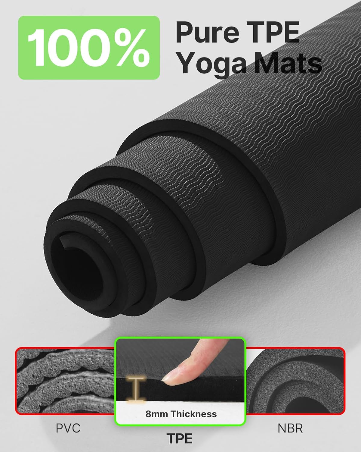 Large Yoga Mat 75x52x1/2in, Ex - Yoga Fitness Images avaliação e preço