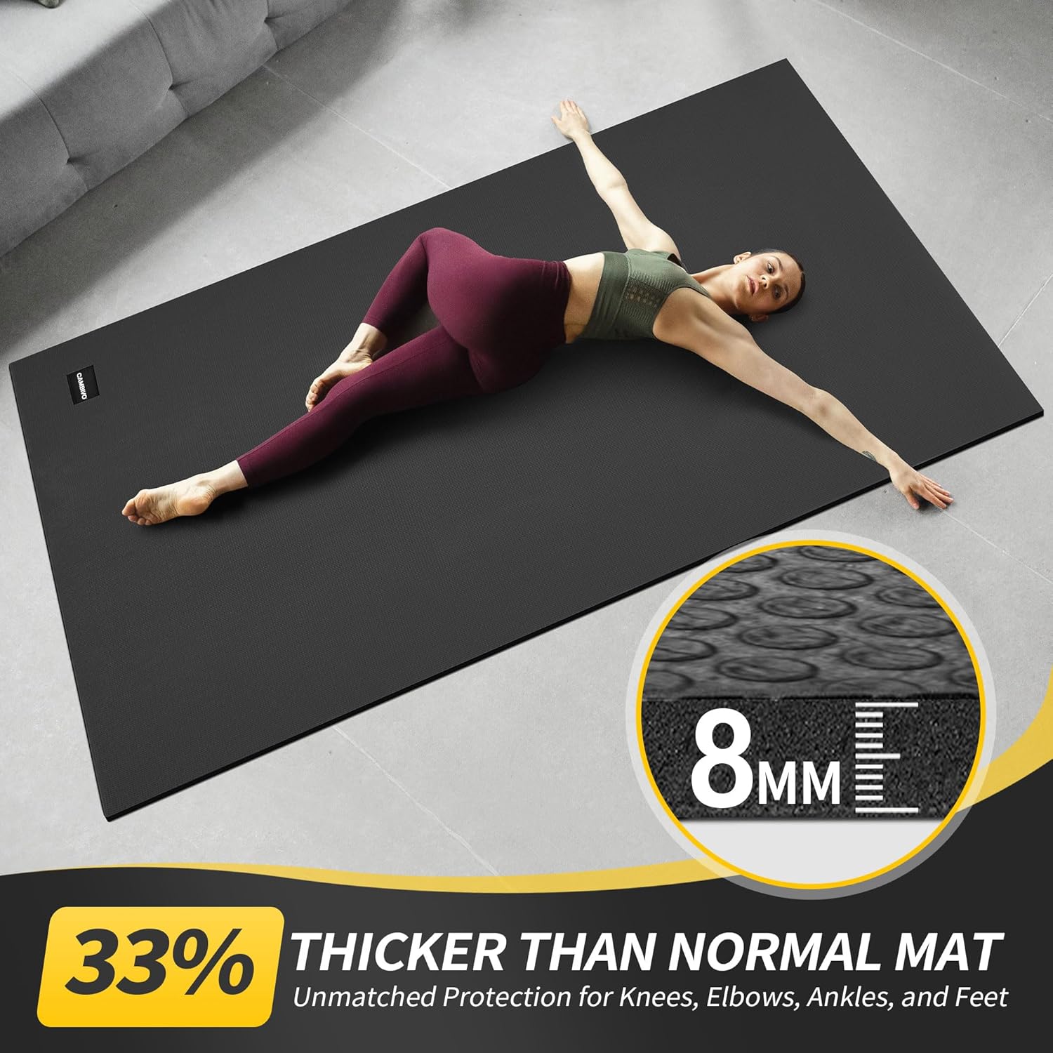 Extra Long Yoga Mat 72x48in, N - Yoga Fitness Images avaliação e preço