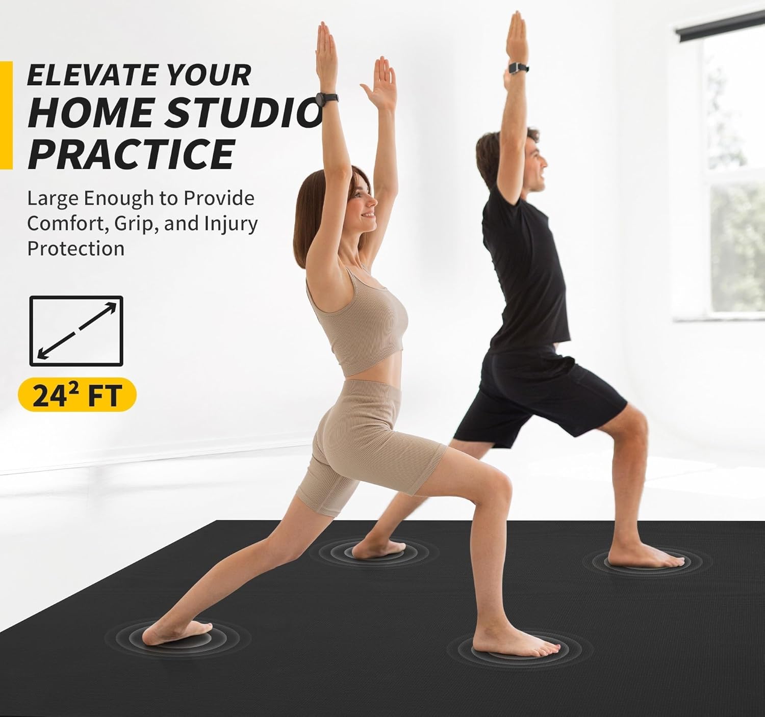 Extra Long Yoga Mat 72x48in, N - Yoga Fitness Images avaliação e preço