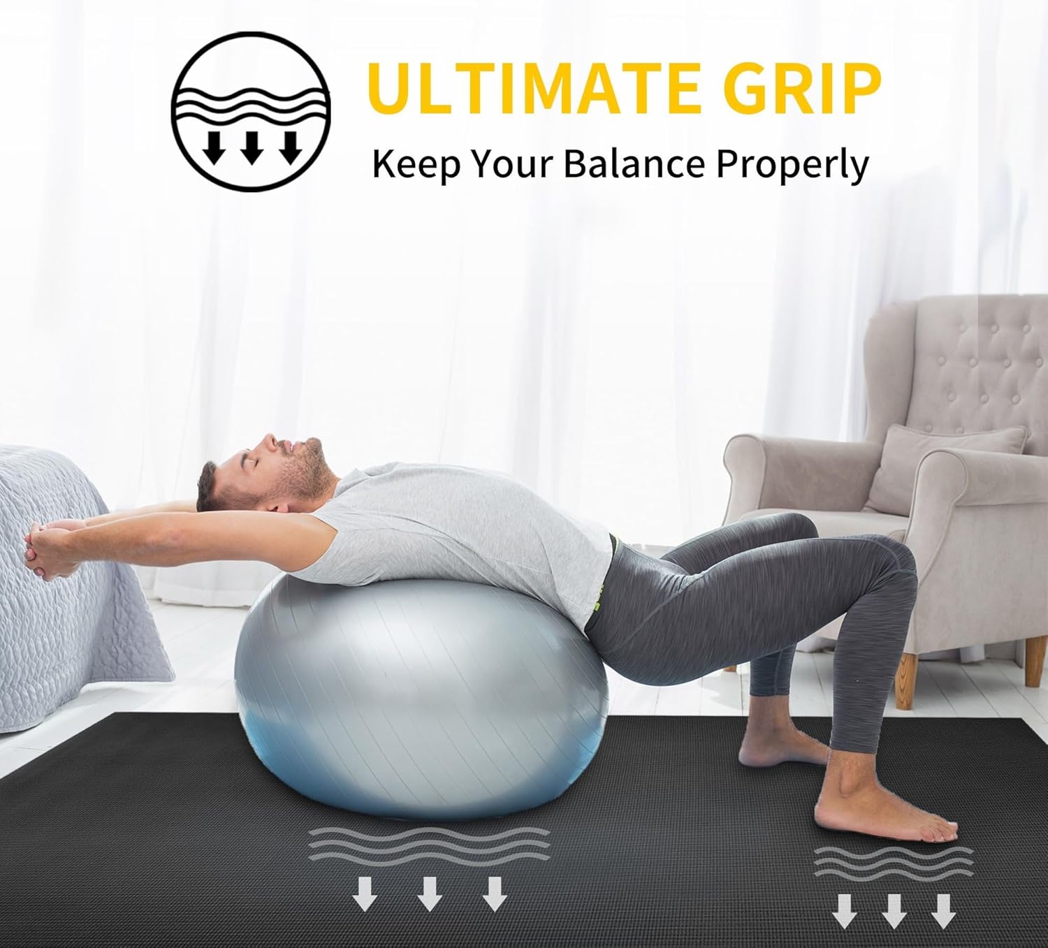 Extra Long Yoga Mat 72x48in, N - Yoga Fitness Images avaliação e preço