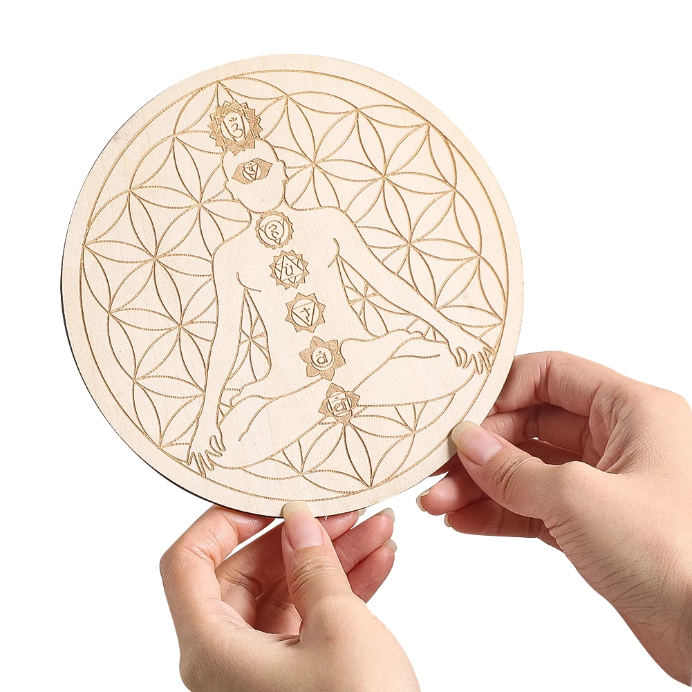 15CM Laser Engraving 7 Chakra  - Yoga And Fitness Mat avaliação e preço